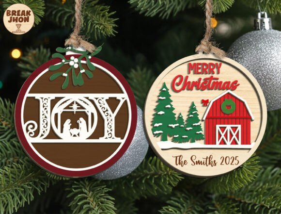 Download Joy Nativity Ornament SVG - Joy Collection