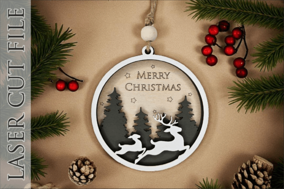 Download Layered Reindeer Ornament SVG - Reindeer Collection