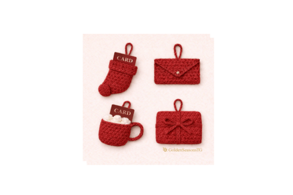 Download Christmas Crochet Gift Card Holder Pattern Set - Gift Collection