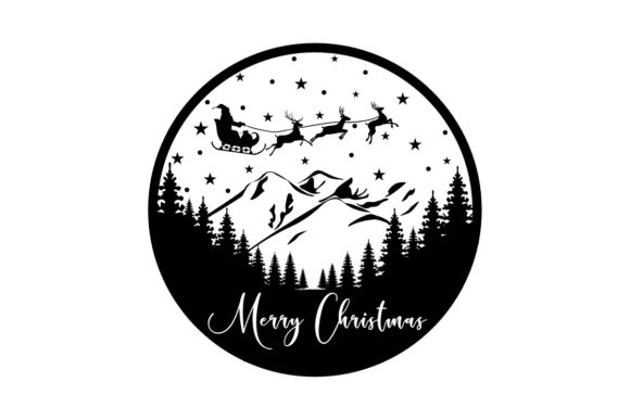 Download Merry Christmas Santa Sleigh Reindeer - Reindeer Collection