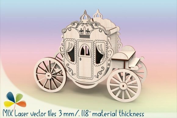 Download Fairy Carriage Gift Box Svg Laser Cut - Gift Collection
