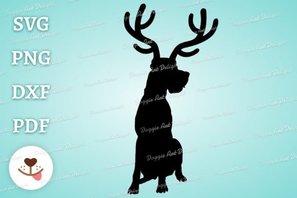 Download Great Dane Christmas Dog Reindeer Svg - Reindeer Collection