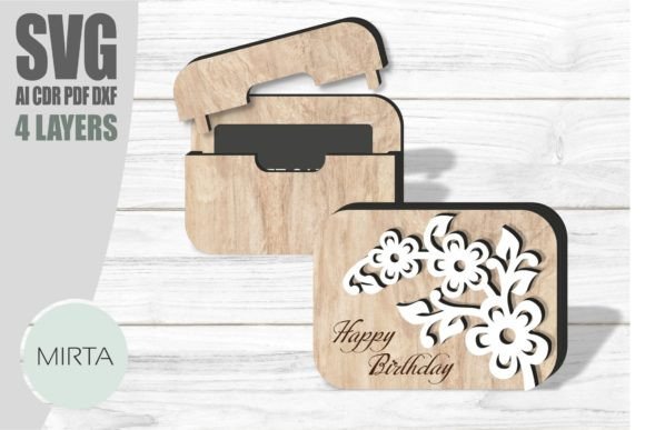 Download Floral Gift Card Holder Svg, Laser - Gift Collection
