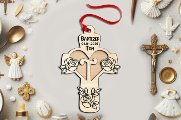 Download Letter T SVG Cross Rose Gift Laser Bapti - Gift Collection