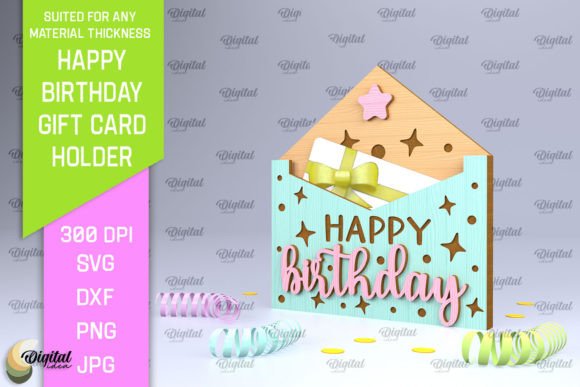 Download Birthday Gift Card Holder Laser Cut - Gift Collection