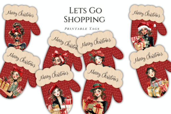 Download Christmas Gift Tags, Let’s Go Shopping - Gift Collection