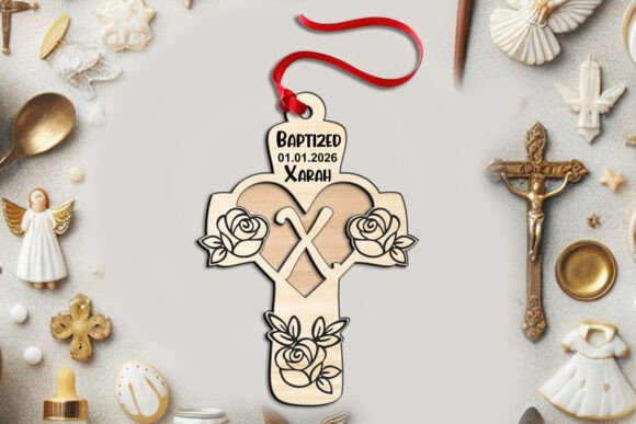Download SVG Letter X Cross Rose Gift Laser Bapti - Gift Collection