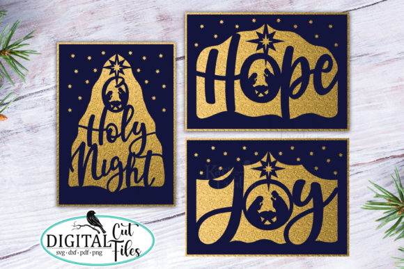 Download Joy Hope O Holy Night Christmas Card Svg - Joy Collection