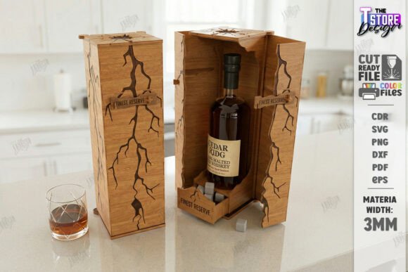 Download Whiskey Gift Box Laser Cut | Vintage Box - Gift Collection