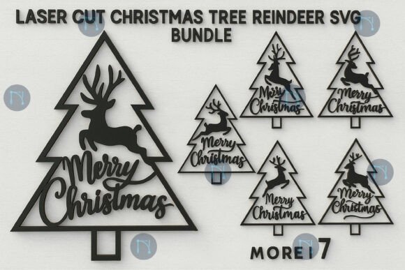 Download Christmas Tree Reindeer SVG Bundle - Reindeer Collection
