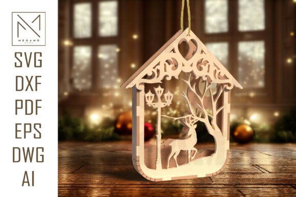Download Reindeer Lantern Ornament SVG - Reindeer Collection