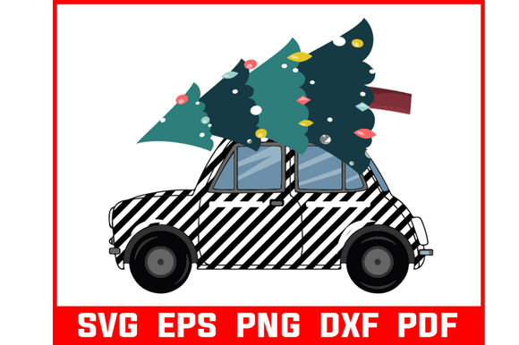 Download London Cab with Christmas Gift Svg - Gift Collection