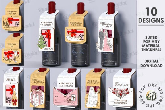 Download Bottle Neck Gift Card Holder Tag Bundle - Gift Collection