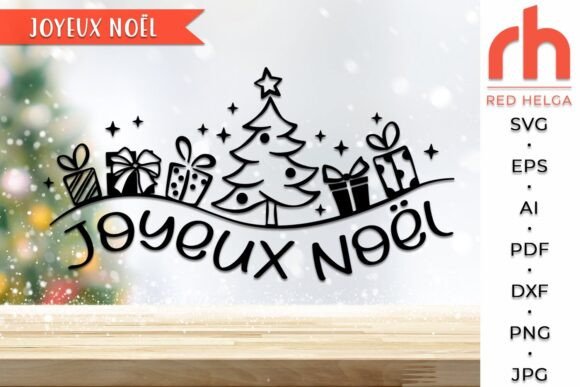 Download Joyeux Noël SVG, French Christmas DXF - Joy Collection