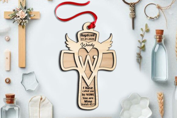 Download Laser Gift Cross Letter W Ornament SVG - Gift Collection