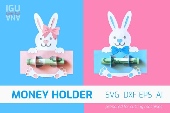 Download Easter Bunny Holder. Gift Money Card SVG - Gift Collection
