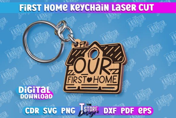 Download First Home Keychain | Housewarming Gift - Gift Collection