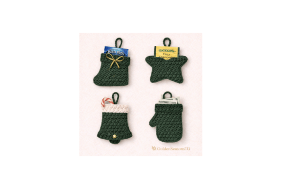 Download Crochet Gift Card Holder Pattern Set 4 - Gift Collection