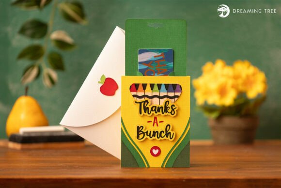 Download Crayons &amp; Kudos Gift Card Holder SVG - Gift Collection