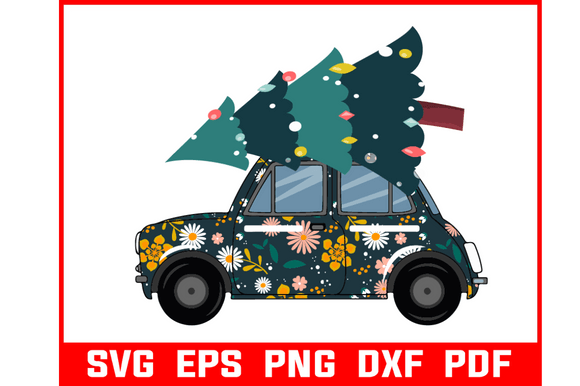 Download London Cab with Christmas Gift Svg - Gift Collection