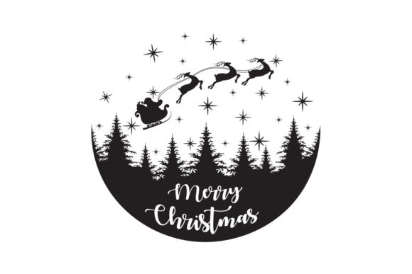Download Merry Christmas Santa Sleigh Reindeer - Reindeer Collection