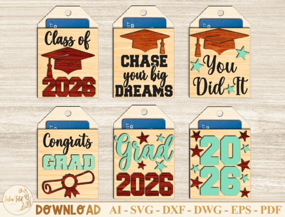Download Graduation Gift Card Holder SVG Bundle - Gift Collection