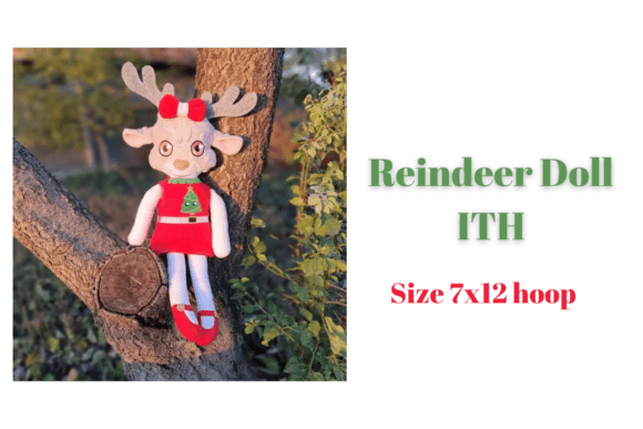 Download DIY Christmas Reindeer Doll ITH 7×12 - Reindeer Collection