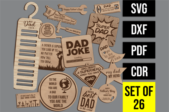Download Laser Cut Files - DAD GIFTS MEGA SET - Gift Collection